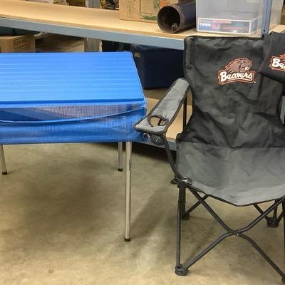 Beavers Camp Chair & Rolltop Camp Table 