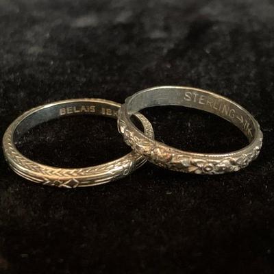 As182v vintage women s bands, 18 k and sterling