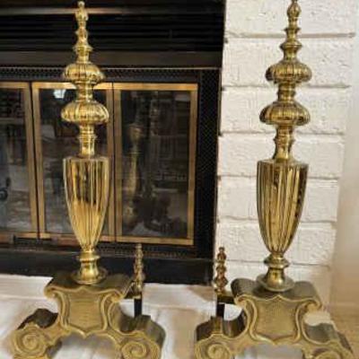 As149v brass andirons