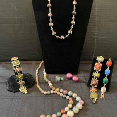 As164 jewel toned costume jewelry