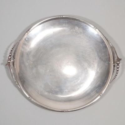 WOODSIDE STERLING CO. [NEW YORK, C. 1920] LILY OF THE VALLEY SILVER PLATTER | Marked with a "W" inside of a wreath and numbered...