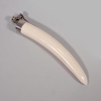 935 STERLING WALRUS TUSK GERMAN CIGAR CUTTER | Marked 935s to top Makers mark of Pfeilring Solingen to the metal cutter part of the item...