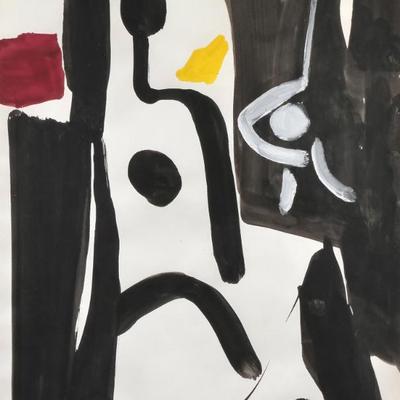 JACQUES NESTLE (1907-1991) | mixed media on paper
h. 25 x w. 19 in., sight
h. 38.5 x w. 26.5 in. (frame)