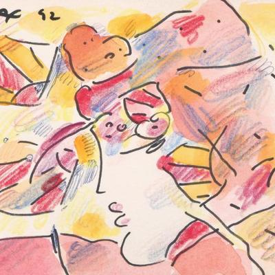 PETER MAX (B. 1937) MIXED MEDIAPETER MAX (B. 1937) MIXED MEDIA | depicting a face in abstract
h. 7.5 x 6 in., sight
signed upper right...