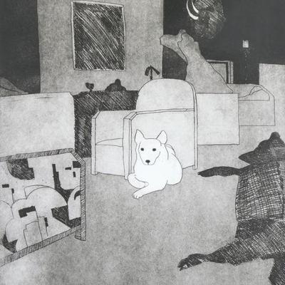 FRITZ SCHOLDER (AMERICAN, 1937-2005) ETCHING & AQUATINT | dogs lounging
H. 32.25 x w. 24.75 sight
signed and numbered in pencil lower...