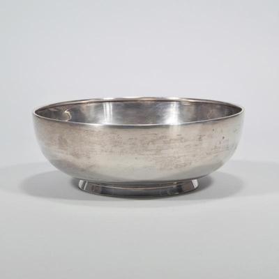 WEBSTER STERLING SILVER BOWL | Stamped "Webster Sterling 18" on bottom; 17.86 ozt
h. 3.5 x dia. 9.25 in.
