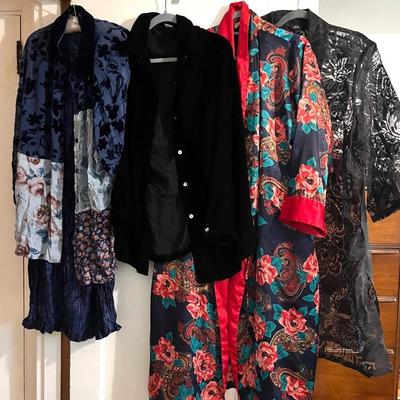 Luxe Velvet Tops with Land’s End and Victoria’s Secret Robe, Broomstick Velvet Maxi Skirt