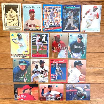 Vintage Baseball Cards With 1958 Topps (RC) Pancho Herrera #433, Ken Griffey, Reggie Sanders (16)