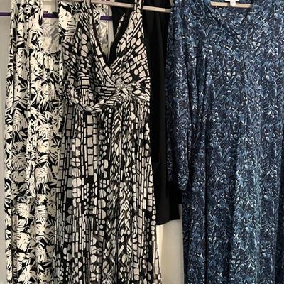 J. Jill Dresses (2) and Cotton Jacket, Size L and Coldwater Creek Silk Dress, Size 14