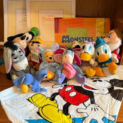 Disney Plush Characters (11), Limited Edition Lithographs From 3 Films