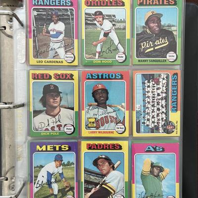 Over 300 1975 Topps Baseball Cards