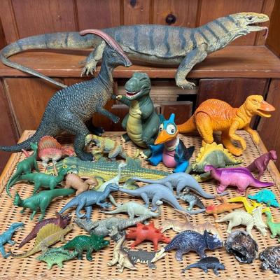 Vintage Dinosaur & Lizard Figures (40+) W/ Playskool, Land Before Time, AAA, Etc