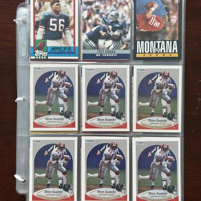 Over 200 Vintage Football Cards. Joe Montana, Deion, Jerry Rice, Bo, Rookies, and More
