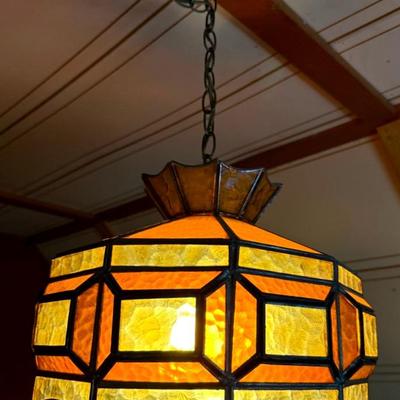 Stained Glass Hanging Swag Lamp/Light 