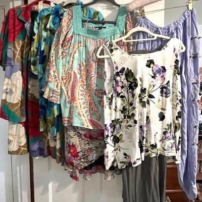Women’s Floral and Flowy Separates, Boho Style with J.Jill, Liz, Size L