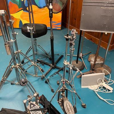 Music Group with Bose SoundDock, Guitar Stands and Pedals, Music Stands