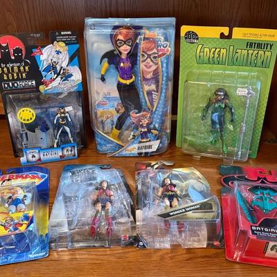 DC Comics Action Figures (7), All New In Boxes