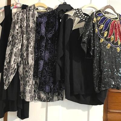 80s Beaded Tops, Chico’s LBD, Fancy Tops and Jacket