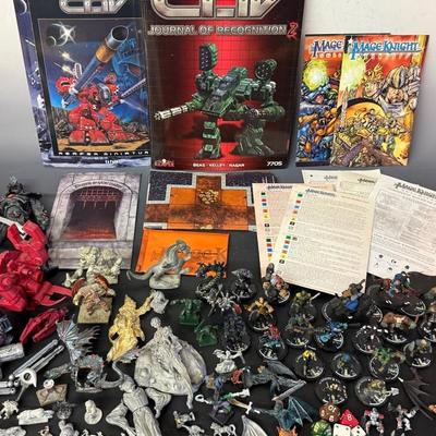 Vintage & Newer RPG Figures W/ Lead & Plastic Miniatures - Mage Knight, Ral Partha D&D, Reaper, Etc