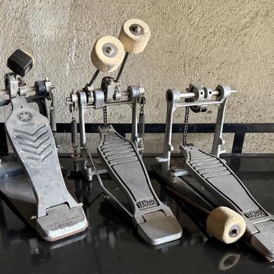 3 Vintage Yamaha Drum Pedals, For Parts Or Repair 