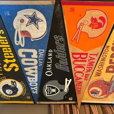 Sale Photo Thumbnail #35: Vintage NFL Pennants - Steelers, Cowboys, Raiders and Redskins