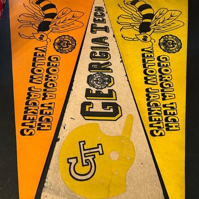 Sale Photo Thumbnail #30: Vintage Georgia Tech Pennants