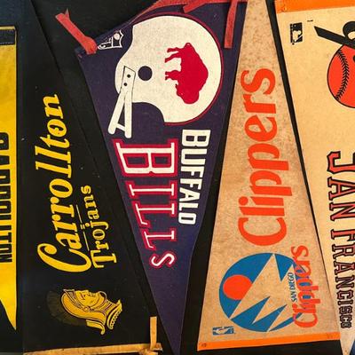 Sale Photo Thumbnail #37: Vintage Pennants - San Diego Clippers, Carrollton HS, SF Giants and Bills