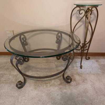 Round Metal & Glass Tables