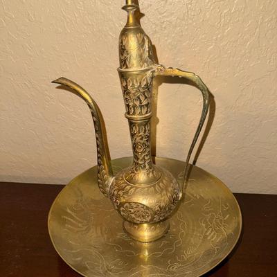 Brass Pitcher And Bowl