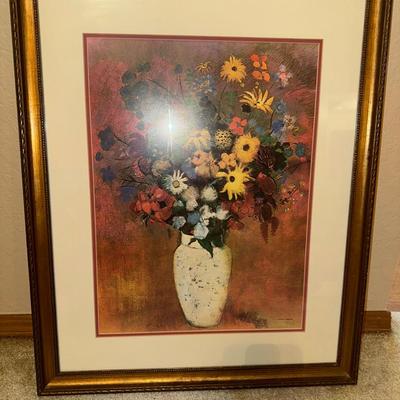 Vase With Flowers Print 