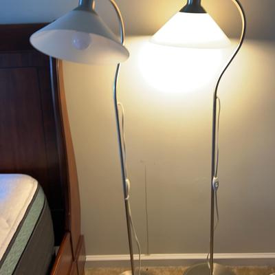 Pair Of Shepherds Hook Floor Lamps