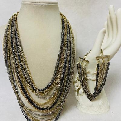 Vintage Multi-toned Jewelry Set
