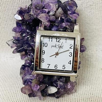 Vintage Amethyst Stone Band “Park Lane” Watch