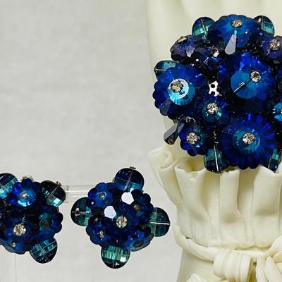 Vintage Brooch and Earring Set