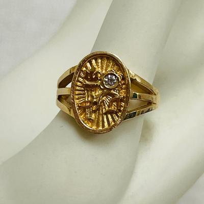 14K Gold and Diamond Ring