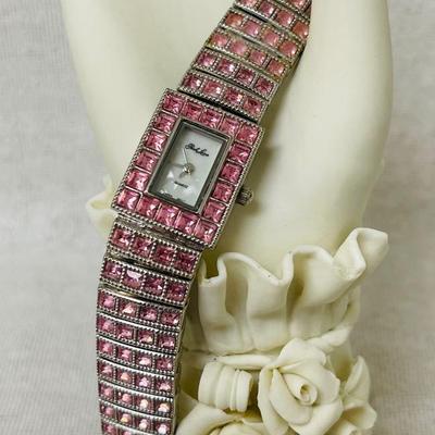 “Park Lane” Pink Rhinestone Watch