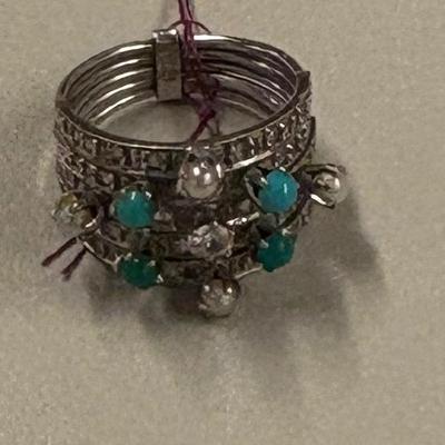 18K Turquoise & Pearl