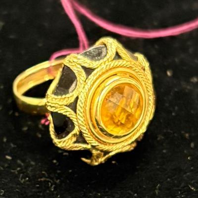 !4K Gold Onyx & Citrine