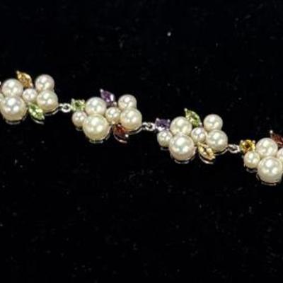925 Stone & pearl