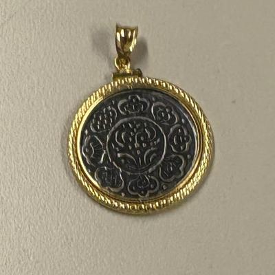 18K Bezel & 800 Silver