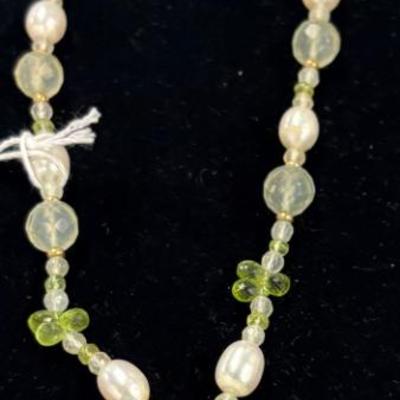 14K Real stone & Pearl