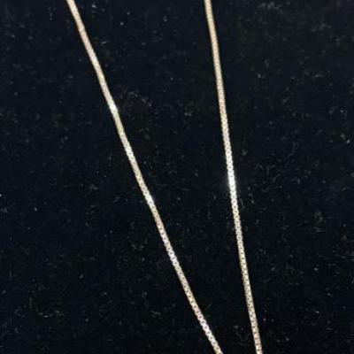 14k Chane & 925 Pendant