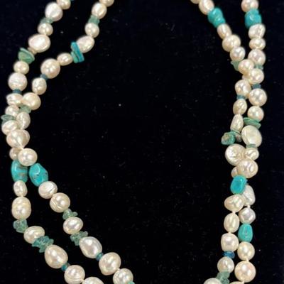 925 Turquoise & Pearl