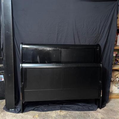Black Sleigh Bed 