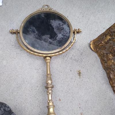 Gilded antique chivel vanity mirror