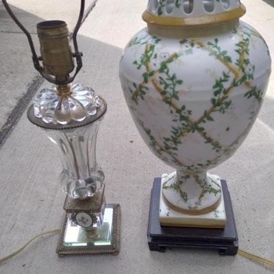 Quality bronze enamel and vintae asianLamps
