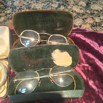 2 pairs 14k solid gold glasses