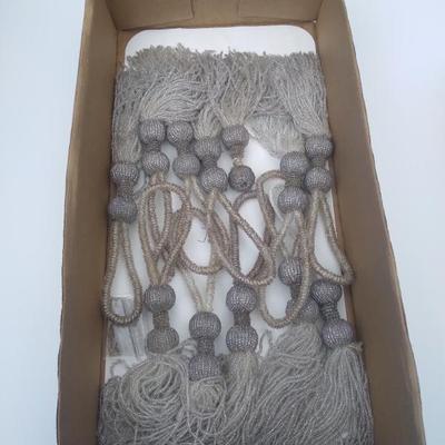 Vintage hand beaded crystal tassels