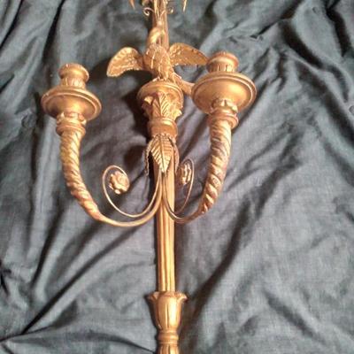 19th century gilt large  carved wood sconce 