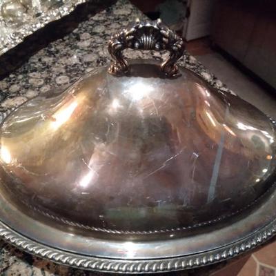 Silverplate domed meat server